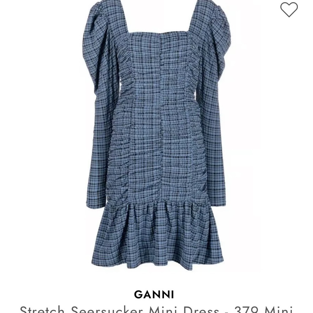 Ganni Mini Check Granada Black and Blue